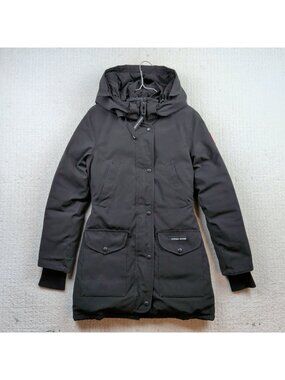 Canada Goose Trillium Parka Women's Black Down Winter Jacket Coat No Fur Size XS